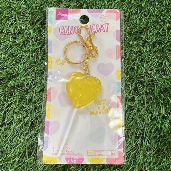 CANDY Heart Lollipop Keychain - Picture 1 of 2